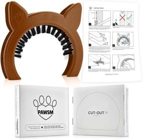 img 3 attached to 🐾 PAWSM Interior Cat Door - Hidden Litter Tray, Includes Brush - Suitable for Cats Up to 20lbs - Easy DIY Setup, Quick & Secure Installation, No Training Required