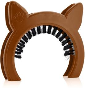 img 2 attached to 🐾 PAWSM Interior Cat Door - Hidden Litter Tray, Includes Brush - Suitable for Cats Up to 20lbs - Easy DIY Setup, Quick & Secure Installation, No Training Required