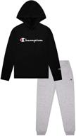 👖 sweatpant clothing set for boys - champion sleeve heather boys' clothing in clothing sets logo
