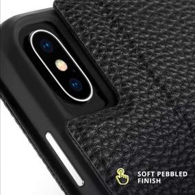 img 3 attached to 📱 Case-Mate Black Folio Wallet Case - Barely There Folio for iPhone XS (5.8 inches)