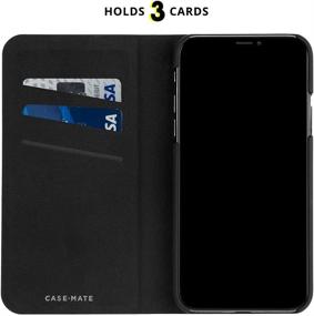 img 2 attached to 📱 Case-Mate Black Folio Wallet Case - Barely There Folio for iPhone XS (5.8 inches)