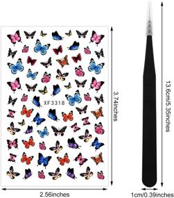 img 3 attached to Butterfly Stickers Adhesive Colorful Decoration