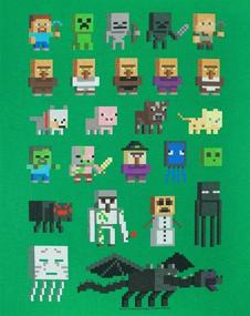 img 3 attached to Minecraft Sprites Characters Sleeved T Shirt