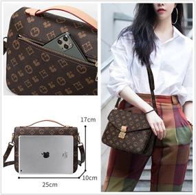 img 2 attached to 👜 Spnelo New Tide Brand Lock Shoulder Postman Bag - Fashionable and Portable Brown Crossbody Handbag for Women