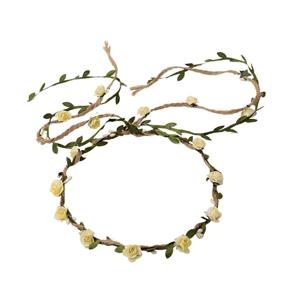 img 4 attached to 🌸 Ivory DDazzling Flower Crown: Elegant Floral Wreath Headband & Photo Prop