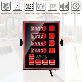 img 3 attached to ⏲️ ZzPro Commercial Kitchen Timers - 4 Channels, Restaurant Timer with Loud Alarm, Adjustable Cooking Reminder, Stainless Steel, Clear LED Display for Multiple Events