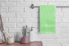 img 1 attached to 🛀 Cotton Face Washcloths Set - Ultra Soft, Highly Durable, High Absorbency Towels for Bathroom and Home - Convenient and Stylish Wash Cloths - Bright Multi-Color 12''x12'' Pack of 12
