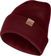 🧣 hysnan merino wool knit beanie: warm slouchy double layer skull cap for men and women – ideal for skiing and skating! logo