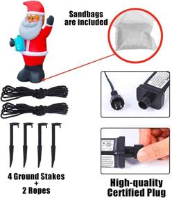 img 2 attached to 🎅 5.3ft Inflatable Black Santa with LED Lights - Perfect Christmas Blow Up Decoration for Indoor and Outdoor Holiday Fun