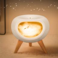 🐱 wonenice sweet kitty lamp with touch dimmer - cute bedside nightlight, ideal birthday or christmas gift for cat-lovers of all ages (white) логотип