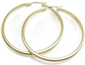 img 1 attached to Hoops Plated Sterling Polished Earrings