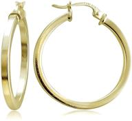 hoops plated sterling polished earrings logo