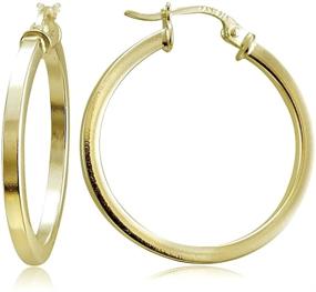 img 2 attached to Hoops Plated Sterling Polished Earrings