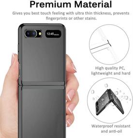 img 2 attached to 📱 Miimall Samsung Galaxy Z Flip 5G 2020 Case - Ultra-Thin Heat Dissipation, 180° Folding, Clear Anti-Scratch, Shock-Resistant Polycarbonate Cover