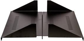 img 2 attached to 📦 NavePoint 2U Center Weighted Vented Cantilever Server Shelf Rack Mount 19 Inch 2 Piece Set
