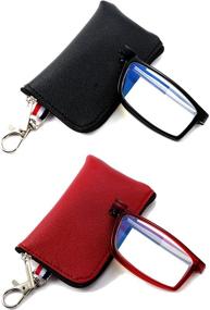 img 4 attached to 👓 Складные компактные очки для чтения с блокировкой синего света и пружинным петлем для женщин и мужчин - тонкие очки для компьютерного использования.