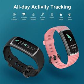 img 2 attached to Livikey Fitness Tracker - Heart Rate Monitor, Sleep Monitoring, IP68 Waterproof Pedometer, Calorie Counter, Health Fitness Watch - Sports Workout, Step Tracker for Women & Men