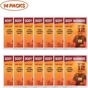 img 4 attached to MR.ICE Body Warmers: Heat Pads with Adhesive Backing for 12 Hours Warmth - 7/14/20/40 Packs, Large Size Heat Stickers for Women, Men, and Kids - Ideal for Camping and Hiking