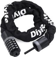 ultimate protection: [update version] diyife heavy duty bicycle chain lock - waterproof, 🔒 resettable 5-digit combination for anti-theft security on bikes, motorcycles - indoor & outdoor use logo