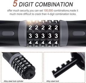 img 3 attached to Ultimate Protection: [Update Version] Diyife Heavy Duty Bicycle Chain Lock - Waterproof, 🔒 Resettable 5-Digit Combination for Anti-Theft Security on Bikes, Motorcycles - Indoor & Outdoor Use