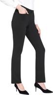 👖 baleaf women's yoga dress pants: stretchy work slacks with pockets for business casual - straight leg/bootcut trousers (available in 29"/31"/33"/35" lengths) logo