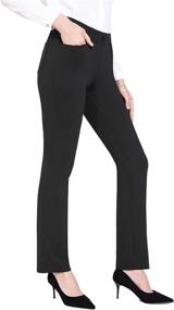 img 4 attached to 👖 BALEAF Women's Yoga Dress Pants: Stretchy Work Slacks with Pockets for Business Casual - Straight Leg/Bootcut Trousers (Available in 29"/31"/33"/35" Lengths)