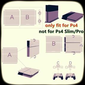 img 1 attached to 🎮 PS4 Decal Skin: Full Body Vinyl Sticker Cover for Playstation 4 Console and Controller (with 4pcs Light Bar Stickers) - Brown