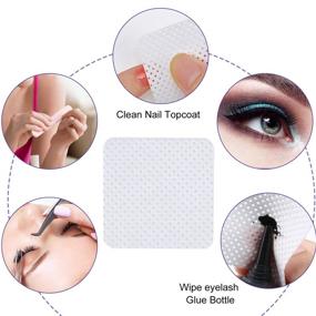 img 1 attached to 🧻 Efficient 400-Piece Eyelash Extension Glue Wipes for Easy Removal - Ideal for Eyelash & Nail Polish Bottle Cleanup