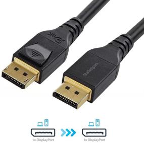 img 2 attached to 🔌 Startech.com 3м VESA Сertified DisplayPort 1.4 Кабель - 8K 60Hz HBR3 HDR - 10' Cверх-HD DisplayPort к DisplayPort Мониторный Шнур - Ultra HD 4K 120Hz DP 1.4 Тонкий Видео Кабель M/M DP Разъем (DP14MM3M)