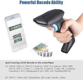 img 2 attached to 🔍 REALINN Wireless Barcode Scanner: USB Rechargeable 1D 2D QR Code Reader for Warehouse POS and Computer