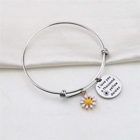 img 3 attached to 🌼 I Love You - Thousand Yellow Daisies Bracelet w/ Daisy Charm: Gift for Her, Love Token