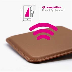 img 2 attached to 🔌 Premium Brown Genuine Leather Fast Qi Wireless Charging Pad 15W - Compatible with iPhone 12/12 Mini/12 Pro/12 Pro Max/11/XR/XS/X, Galaxy S9, Note, AirPods, Galaxy Buds, Pixel Buds Einova LPBR15