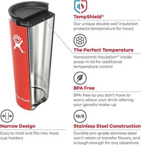 img 3 attached to 🥤 Hydro Flask Tumbler: Stainless Steel, Reusable, Vacuum Insulated with Press-in Lid – The Ultimate Drinkware Innovation!