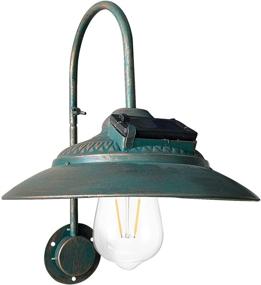 img 4 attached to 🌞 Goodeco Solar Barn Light Outdoor: Waterproof, Rustic Vintage Copper Wall Mount - Décor Lighting for Patio, Garden, Deck, Path Courtyard (Bronze)