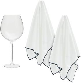 img 4 attached to White Lint Free Microfiber Wine Glass Cleaning Cloths - 2 Pack (27.5 x 20 in)