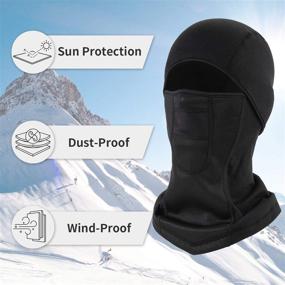 img 3 attached to 🏂 RUPUMPACK Balaclava Ski Face Mask: Windproof, Sun UV Protection, Thermal Hood for Motorcycle Cycling - Cold Weather Breathable Design