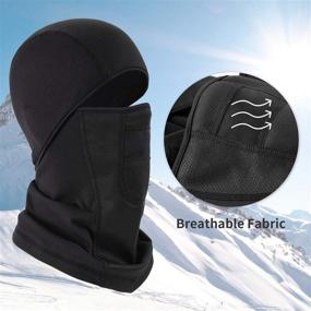 img 1 attached to 🏂 RUPUMPACK Balaclava Ski Face Mask: Windproof, Sun UV Protection, Thermal Hood for Motorcycle Cycling - Cold Weather Breathable Design