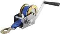 🏋️ 8milelake heavy-duty 1000lbs hand winch crank strap gear winch for trailer, boat, atv - enhanced seo logo