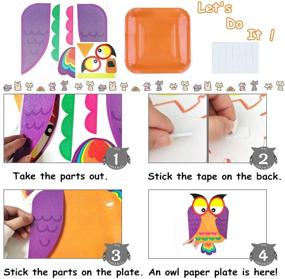 img 1 attached to Here Fashion Toddler Crafts Paper Plate Art Kit - Transform 10 PCS Simple Paper Plates into 12 PCS Friendly Animals for Age 3+