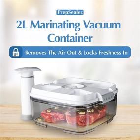 img 3 attached to 🔒 PrepSealer 2L Square Food Vacuum Container with Pump - Enhance Food Preservation