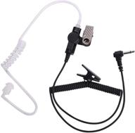 law enforcement single earpiece kit: 3.5mm acoustic tube listen only earpiece with medium earmolds for speaker mics logo