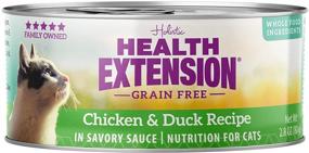 img 4 attached to Grain Free Chicken & Duck Wet Cat Food - Health Extension (24) 2.8 Oz Cans