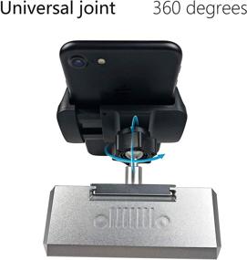 img 1 attached to 📱 Sukemichi Aluminum Phone Holder for iPhone Samsung Google Huawei - Perfect Jeep Wrangler JK 2012-2017 Mount!