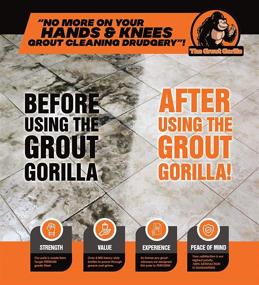 img 1 attached to 🧽 Revive Your Grout with 'Make Grout Great Again!' - Effortlessly Clean Tile and Grout from a Standing Position with Pro-Quality Grout Scrubber and Crevice Brush - Ideal for Tile Floors, Kitchen, Bathroom, and Shower Cleaning