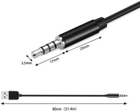 img 1 attached to 🔌 USB 2.0 адаптерный кабель для iPod Shuffle, водонепроницаемый MP3-плеер SYRYN, наушники, динамики - кабельный комплект с разъемом 3,5 мм для устройств с портом 3,5 мм (1 упаковка)