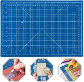 img 4 attached to 🔪 Инструмент для ремесел: Коврик для резки Caffox с самоисцеляющейся площадкой 12" x 18" - Двусторонний антискользящий ротационный коврик для творческих проектов, ткани, квилтинга и скрапбукинга (A3)