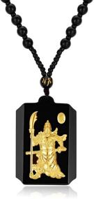 img 4 attached to Enhance Your Luck with a Natural Nephrite Jade Necklace Pendant, Inlaid with 22K Gold – Exquisite Jade Jewelry