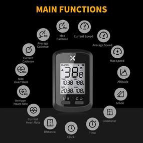 img 1 attached to 🚲 Велокомпьютер XOSS G+ - поддержка Bluetooth и Ant+ сенсоров, водонепроницаемый велосипедный спидометр и одометр с 3-мя спутниковыми системами позиционирования для всех видов велосипедов (включает бесплатный чехол цвета черного)