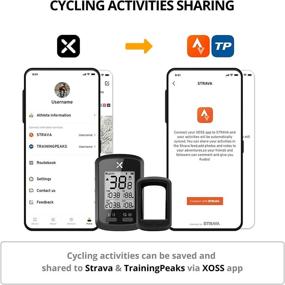 img 3 attached to 🚲 Велокомпьютер XOSS G+ - поддержка Bluetooth и Ant+ сенсоров, водонепроницаемый велосипедный спидометр и одометр с 3-мя спутниковыми системами позиционирования для всех видов велосипедов (включает бесплатный чехол цвета черного)