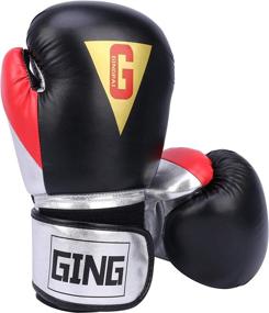 img 4 attached to GINGPAI Leather Boxing Gloves for Men and Women - Ideal for Punching Bag, Kickboxing, and Muay Thai Fighting